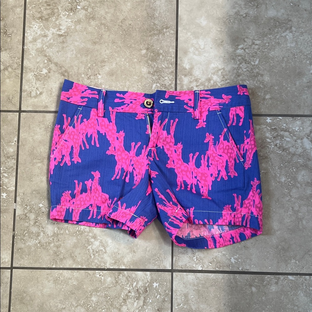 Lilly Pulitzer Vibrant Blue and Pink Shorts